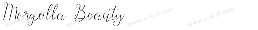 Mergolla Beauty字体转换